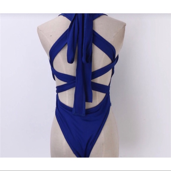 🎉SALE🎉 Vneck bandage pink one piece swimsuit - Picture 3 of 3