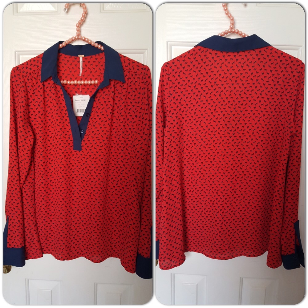 Free people horsey printed blouse - Picture 5 of 5