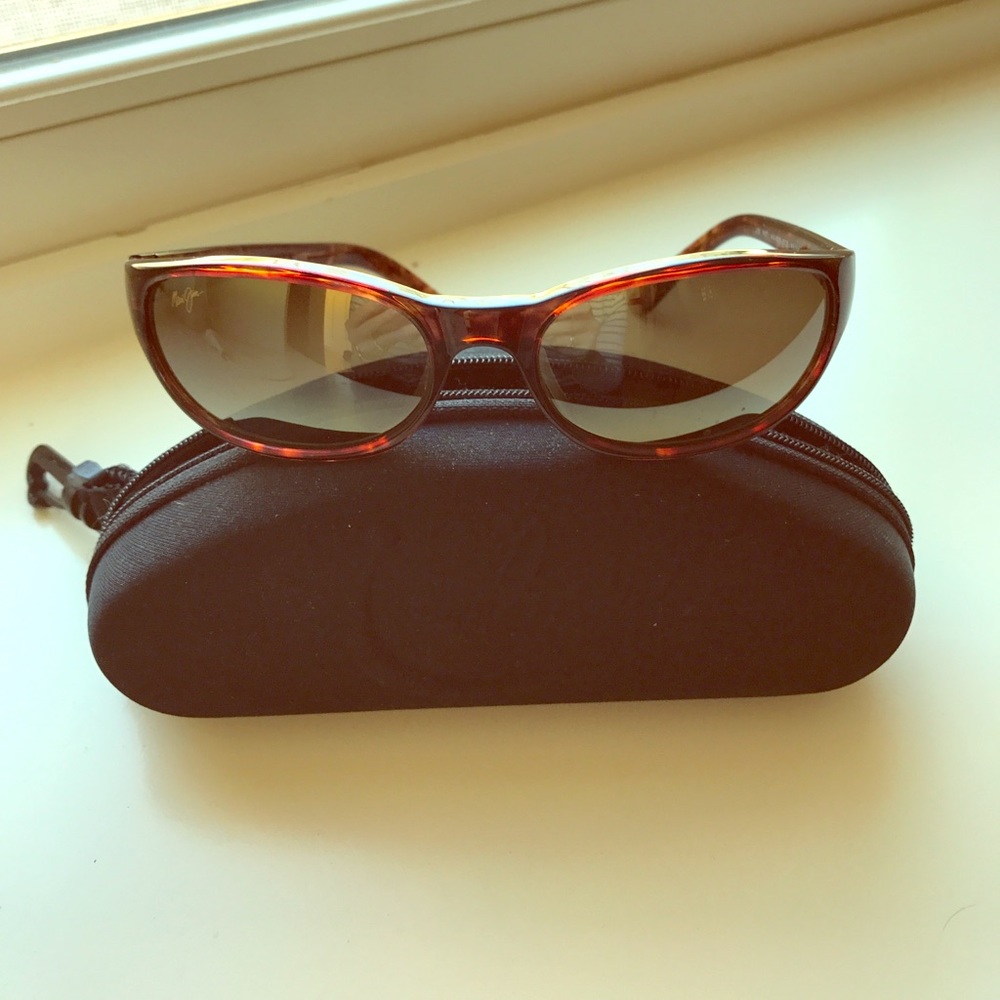 Maui Jim Polarized Sunglasses Tortoise Brown Sport