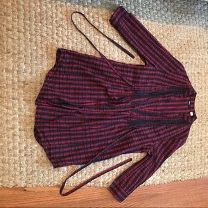 Urban Outfitters black and red plaid tunic