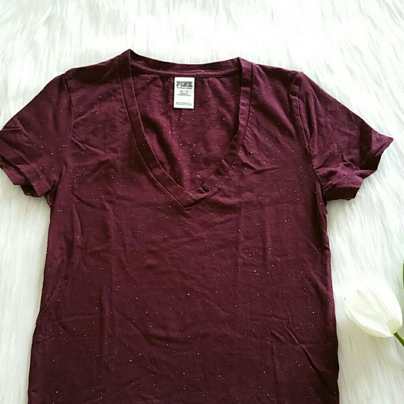 Nwt Pink Vs V- NECK Tee & LOGO Boyshort . - Picture 3 of 8