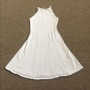White fit and flare dress