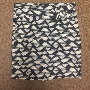 Black and cream skirt