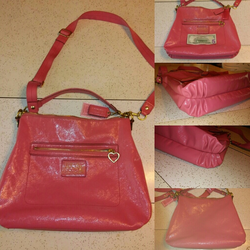 Coach Poppy Liquid Gloss crossbody convertible bag