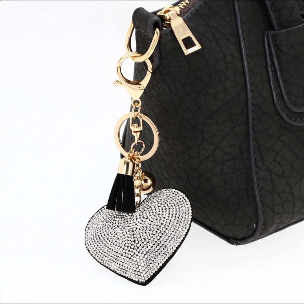 Bling heart keychain.