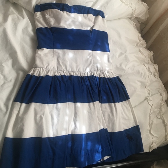 Blue and white dress. - Picture 1 of 3
