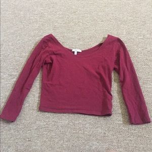 Burgundy crop top