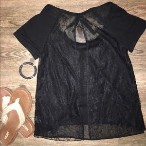 Lace Black T-Shirt