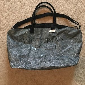 Silver glitter VS duffle bag.