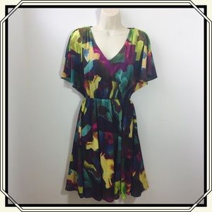 Alice + Olivia multi colored abstract dress