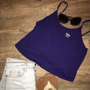 Blue Crop Top