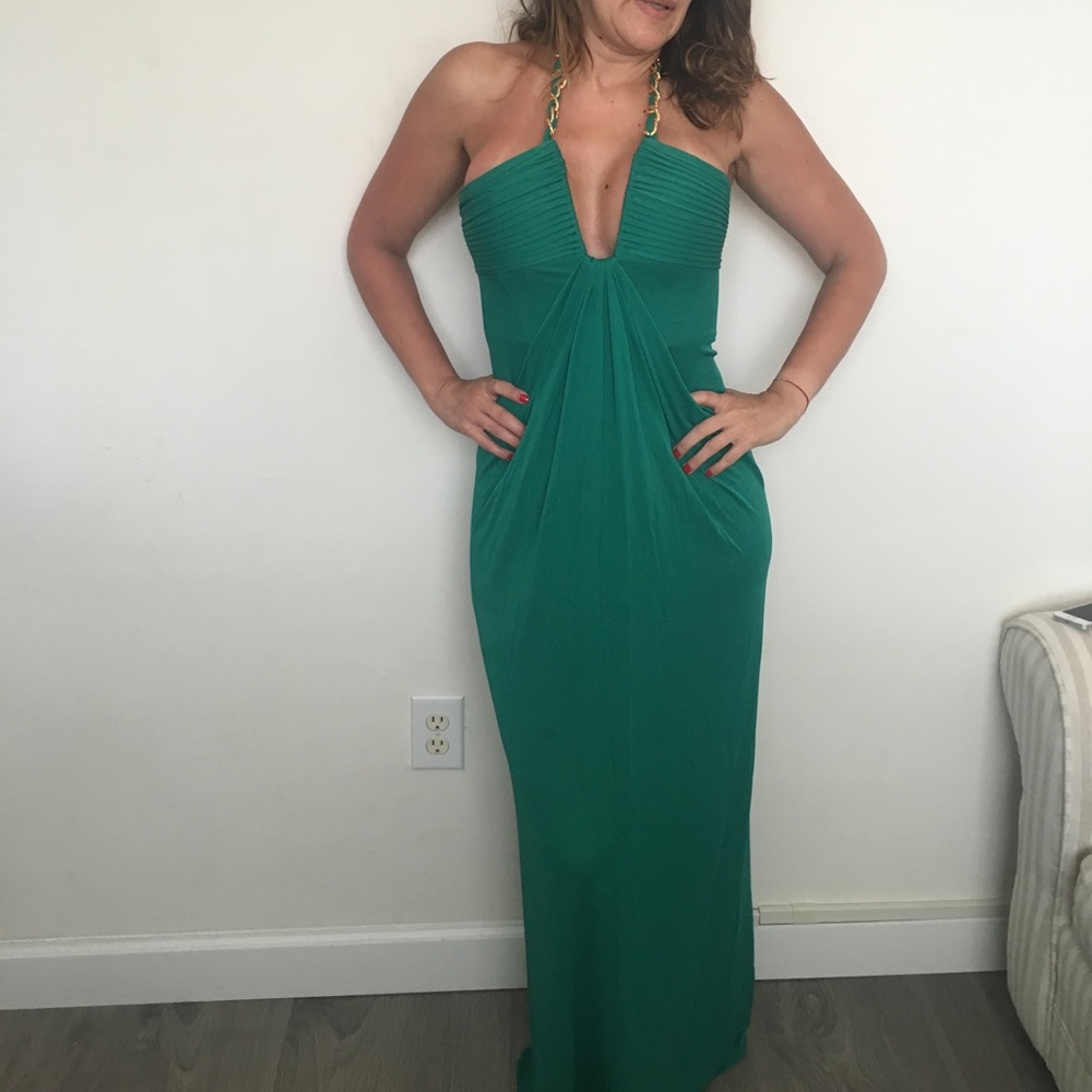 Gorgeous Halter Green Gown