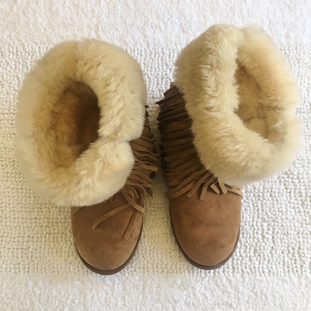 Kookaburra Ugg Fur Trim Boots