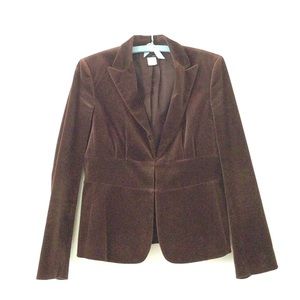 Brown velvet blazer