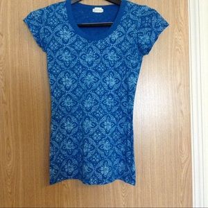 Bright Blue Patterned T-Shirt