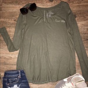 Comfy Flowy Green Shirt