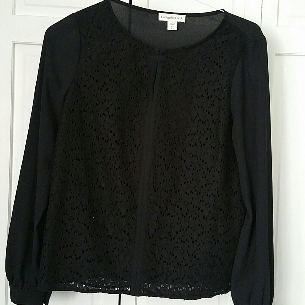 Coldwater Creek black shirt