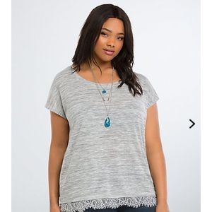 Torrid Eyelash Lace Tee