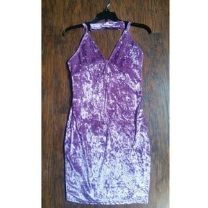 New Velvet Bodycon Dress with choker