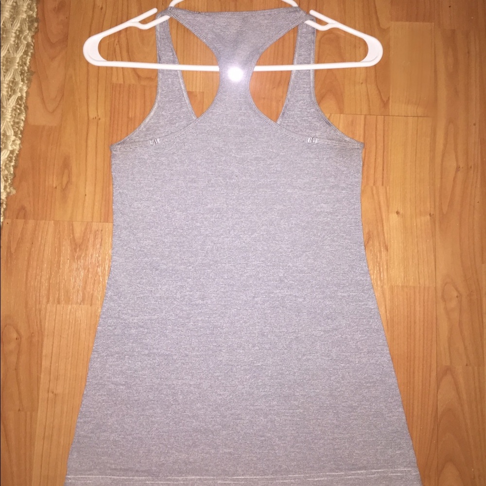 Lululemon gray striped tank