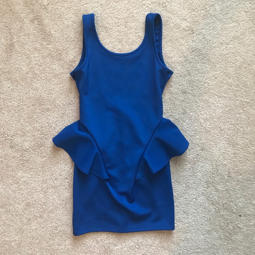 Fitted blue dress