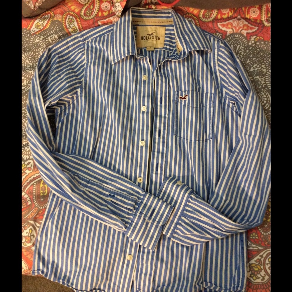 MENS LONG SLEEVE HOLLISTER BUTTON DOWN