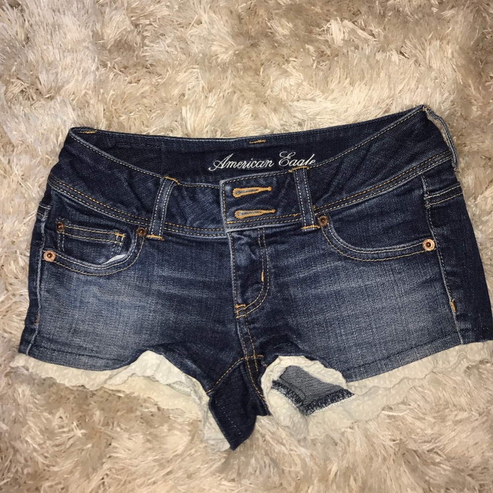 Dark Wash American Eagle jean shorts size 00. OBO