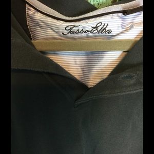 Tasso Elba Shirts - Men's Short Sleeved Charcoal Tee Tasso Elba Shirts - Men's Short Sleeved Charcoal Tee