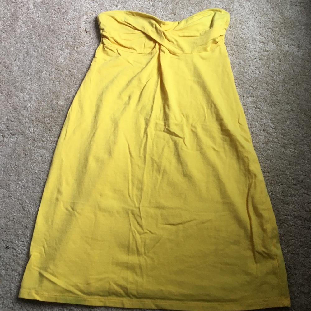 NWOT Victoria's Secret Yellow Strapless Dress