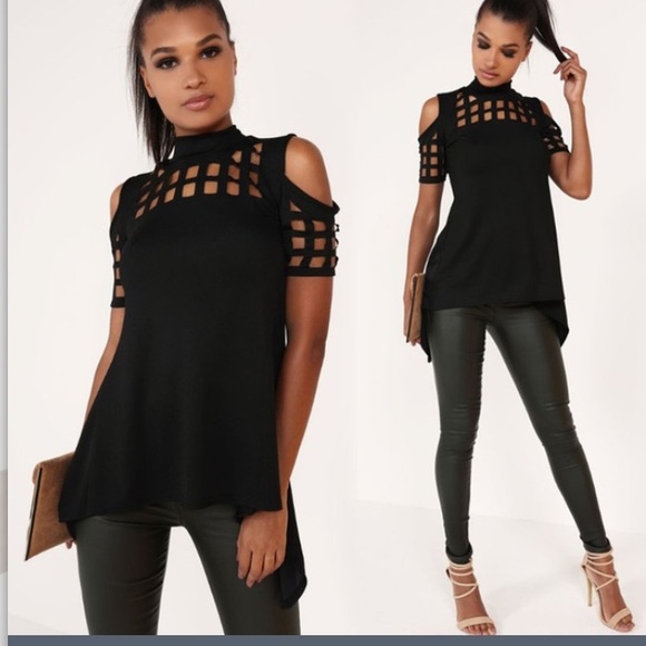 😱LAST ONE😱 Cold-Shoulder Fashion Blouse - Picture 2 of 3