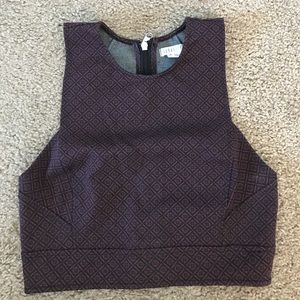 Urban Outfitters wine/black crop top
