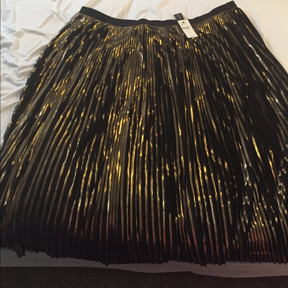 Brand New Gold & Black Skater Skirt