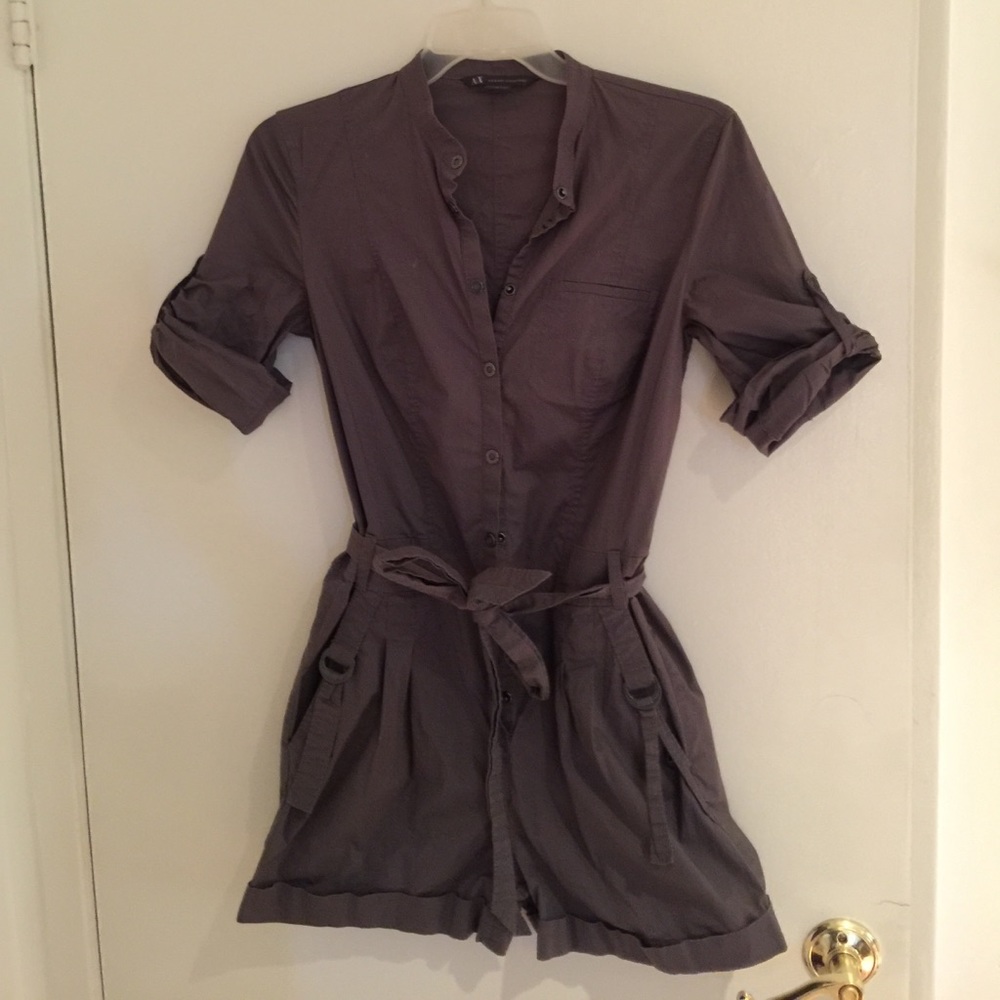 Armani exchange gray short romper