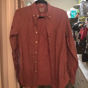 Men's Gingham Plaid J Crew Factory Dress Shirt