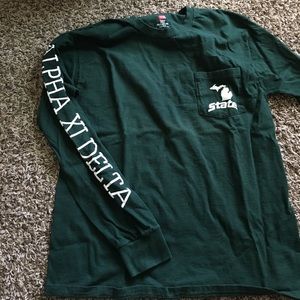 ALPHA XI DELTA and Michigan Stare long sleeve