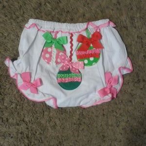 Mud Pie Christmas diaper cover