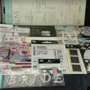 Happy ever after wedding themed scrapbooking set