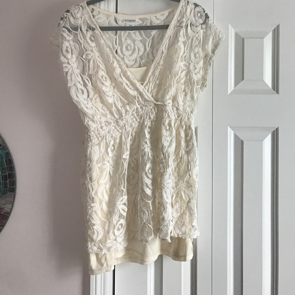 Motherhood Maternity Lace Top