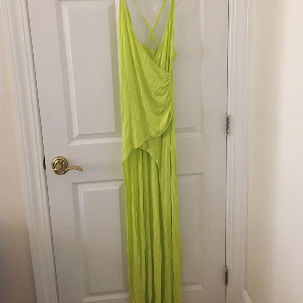Yellow Maxi Dress with side slit