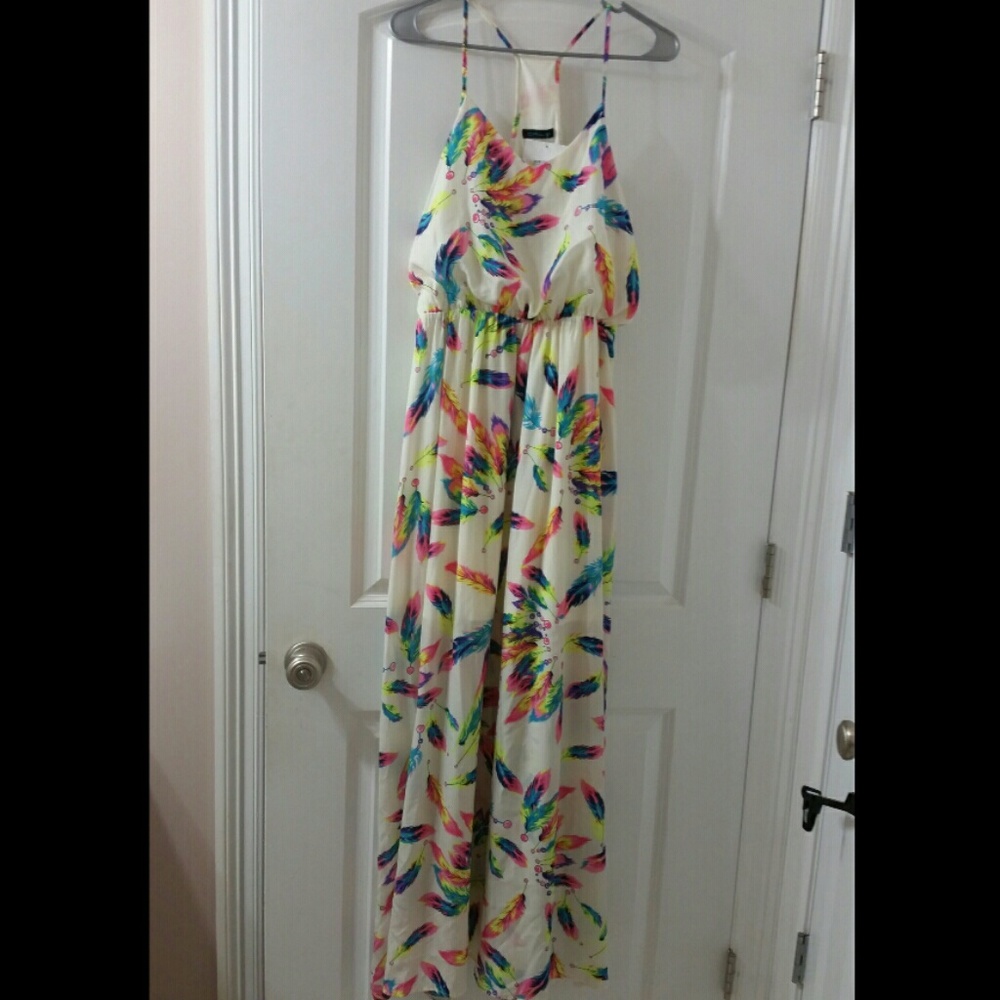 Feather Maxi Dress