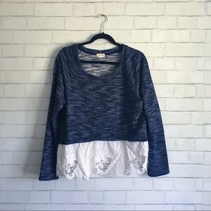 Blue to with White frills