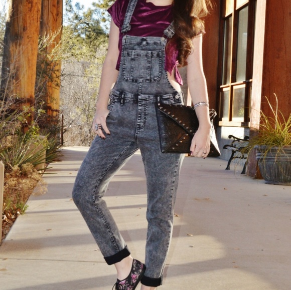 Bullhead Denim - Bullhead Denim grey slim cut overalls Pac Sun