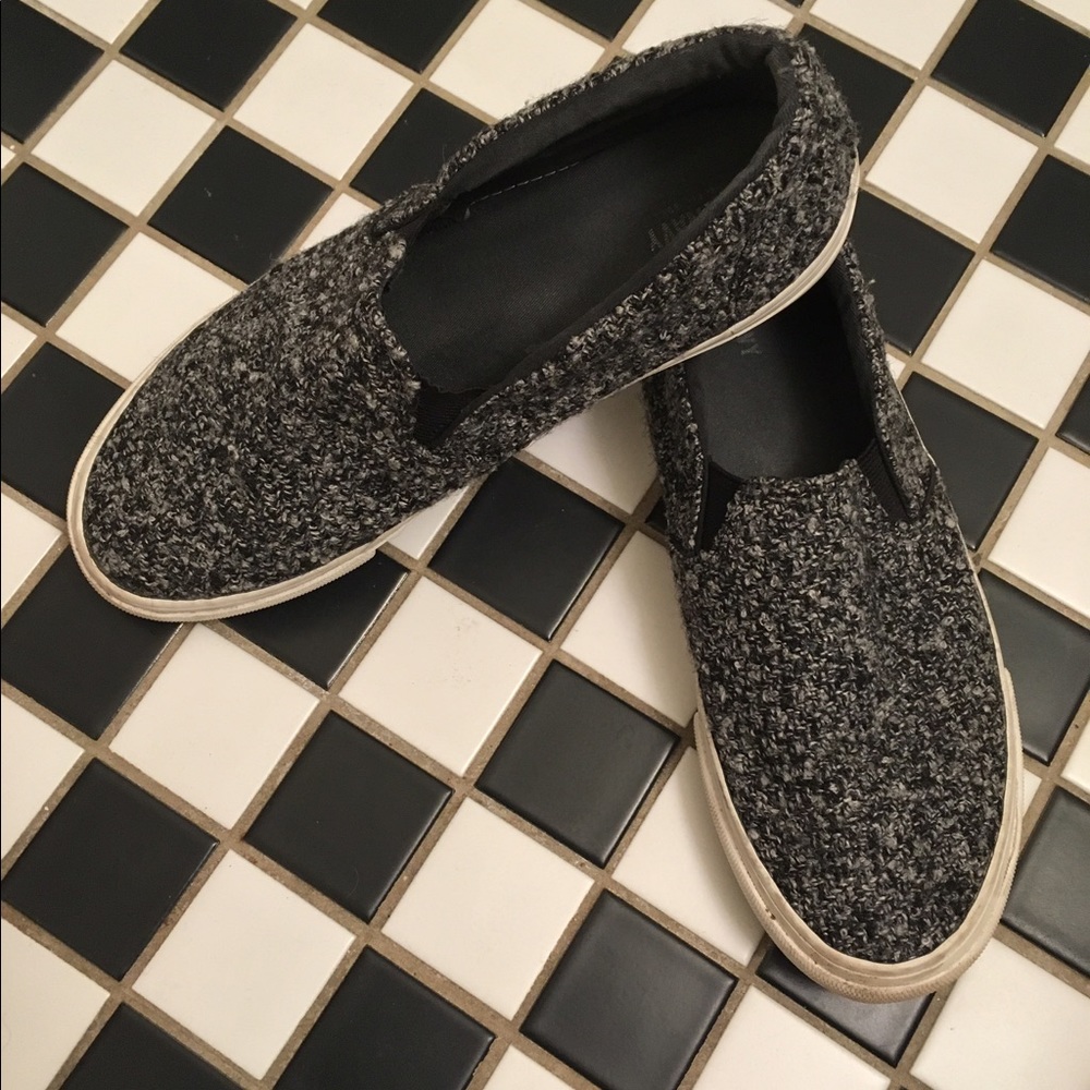 Slip on sneakers.