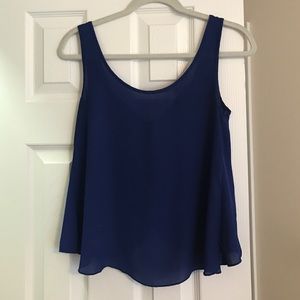 loose royal blue tank top