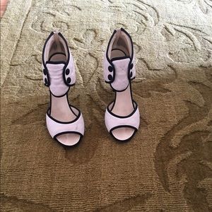 Chanel quilted off white heels