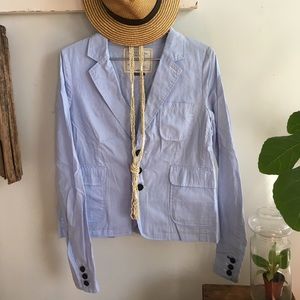 Anthropology Seersucker blazer