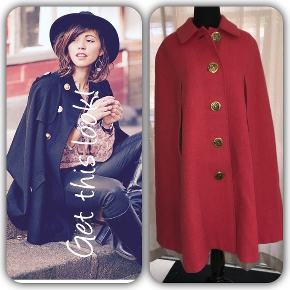 A Fashionista staple! BURBERRYS' Wool Blend Cape - Picture 1 of 7