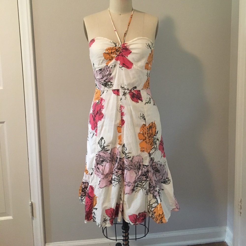 Anthropologie Sweetheart halter sundress