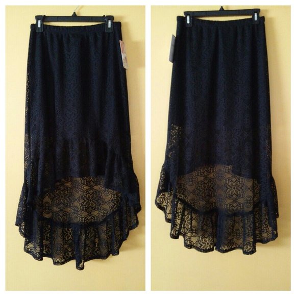 Lily White Dresses & Skirts - Lily White high low lace skirt