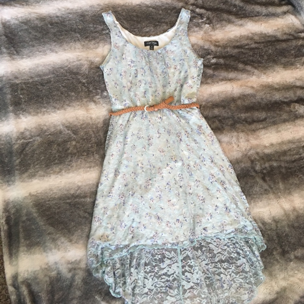 Sky Blue High-Low Dress